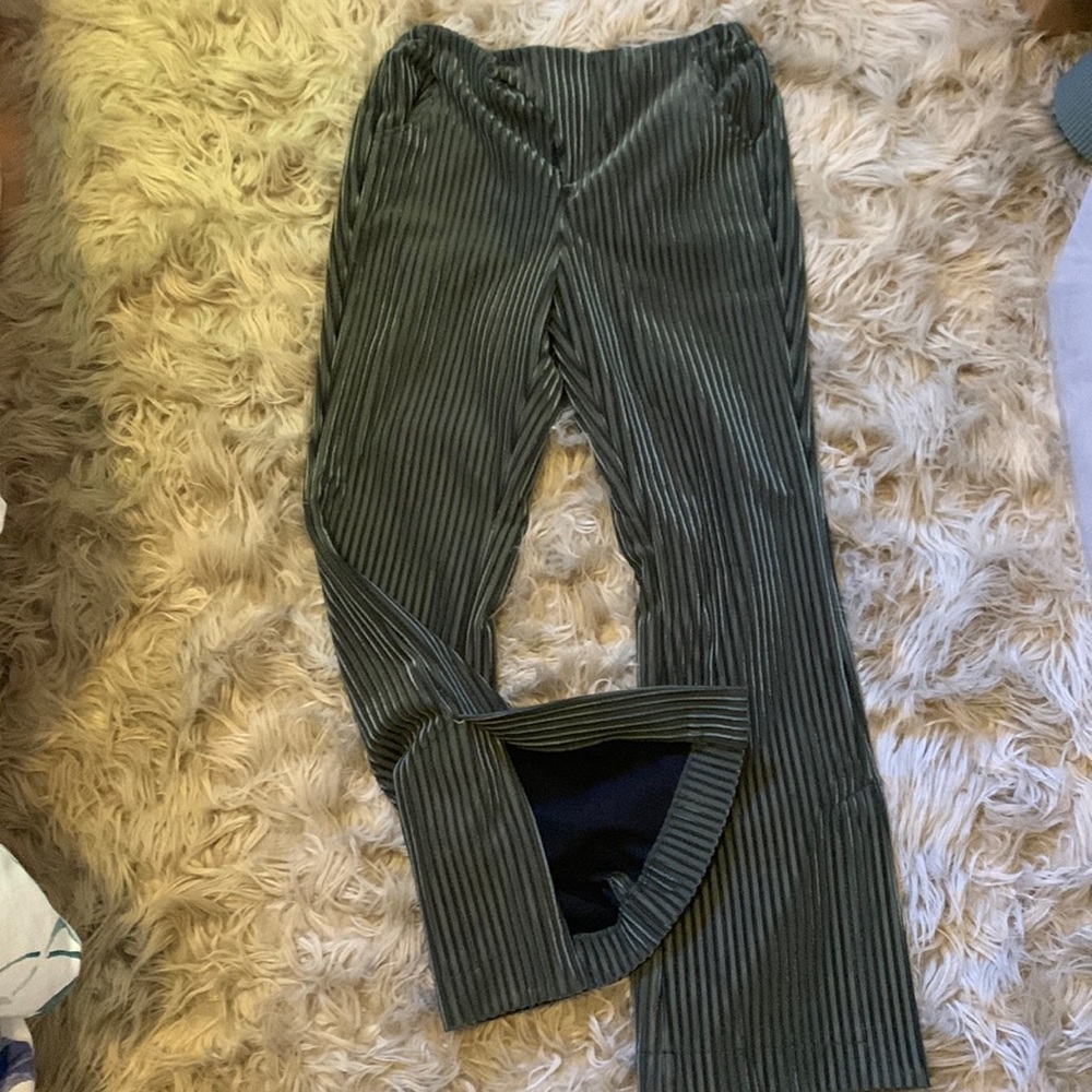 Corduroy green pants